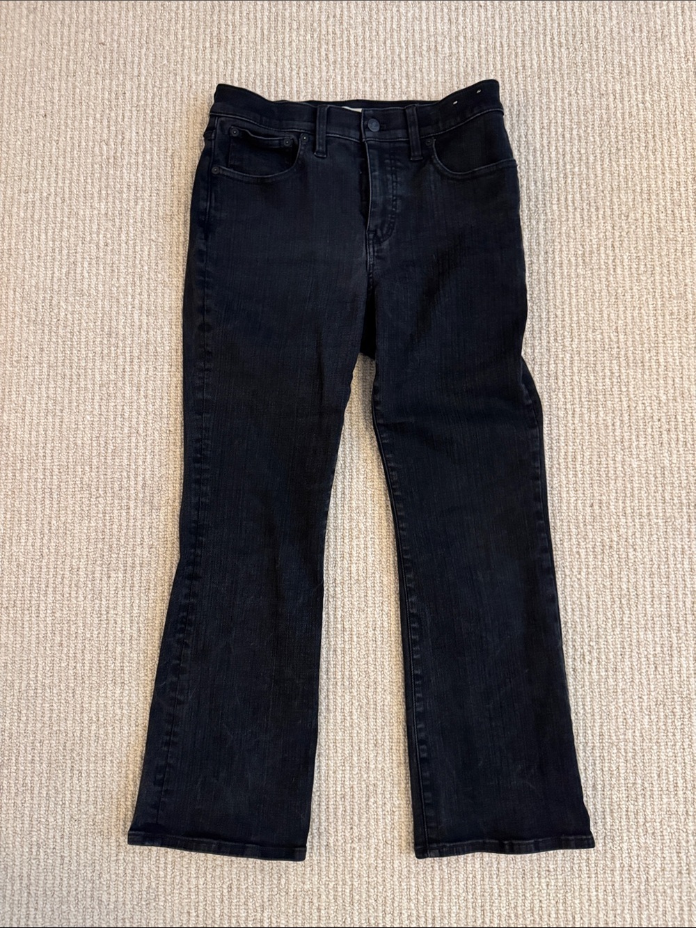 Madewell Mid-Rise Kick Out Classic Black Women's Jeans - sz 29 - Stretch